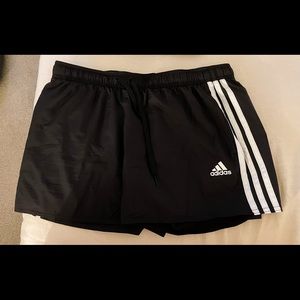 Adidas Own the Run 3-Stripes Shorts - 3in Inseam